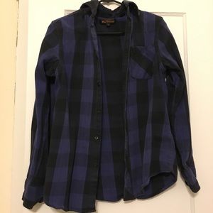 Long-sleeved flannel—so cozy, perfect for layering